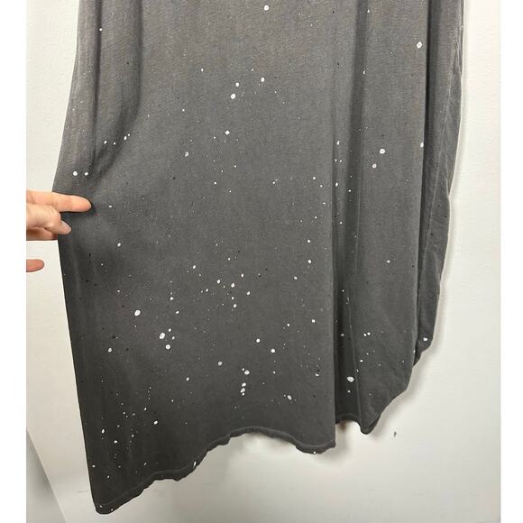 n:Philanthropy Gray Lori Distressed Paint Splatter Midi Dress Women's Medium - Picture 8 of 8